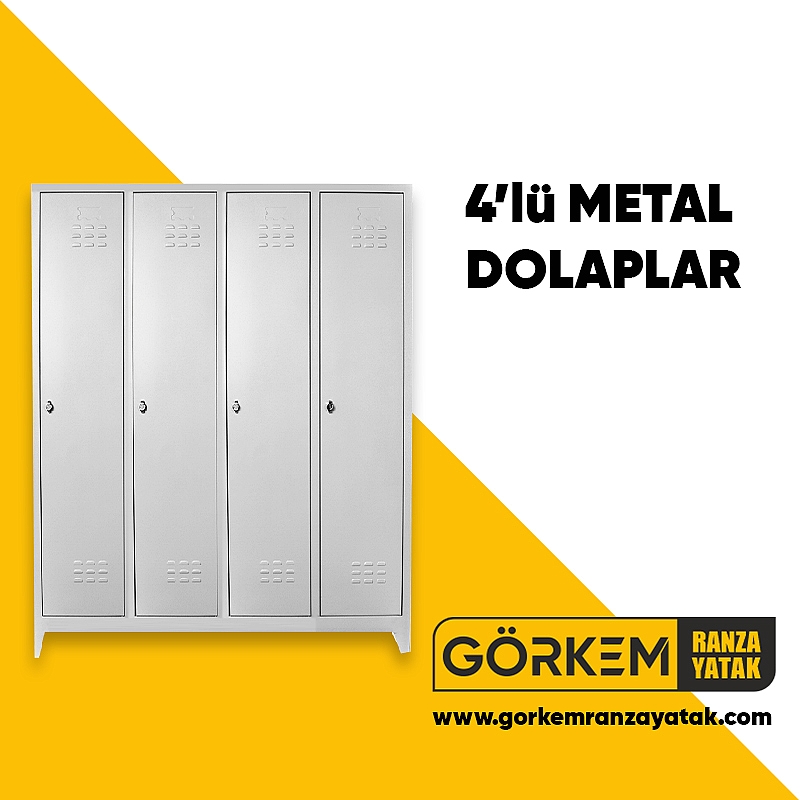 Dört'lü Metal Dolaplar