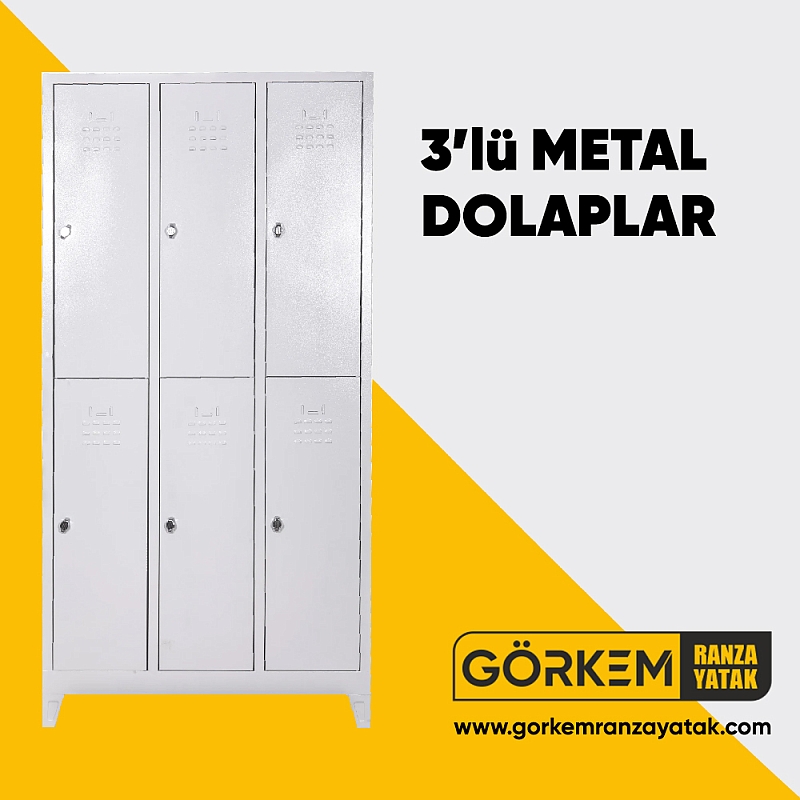 Üç'lü Metal Dolaplar